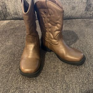 Faded Glory - Girls Brown Western Boots - Size 12